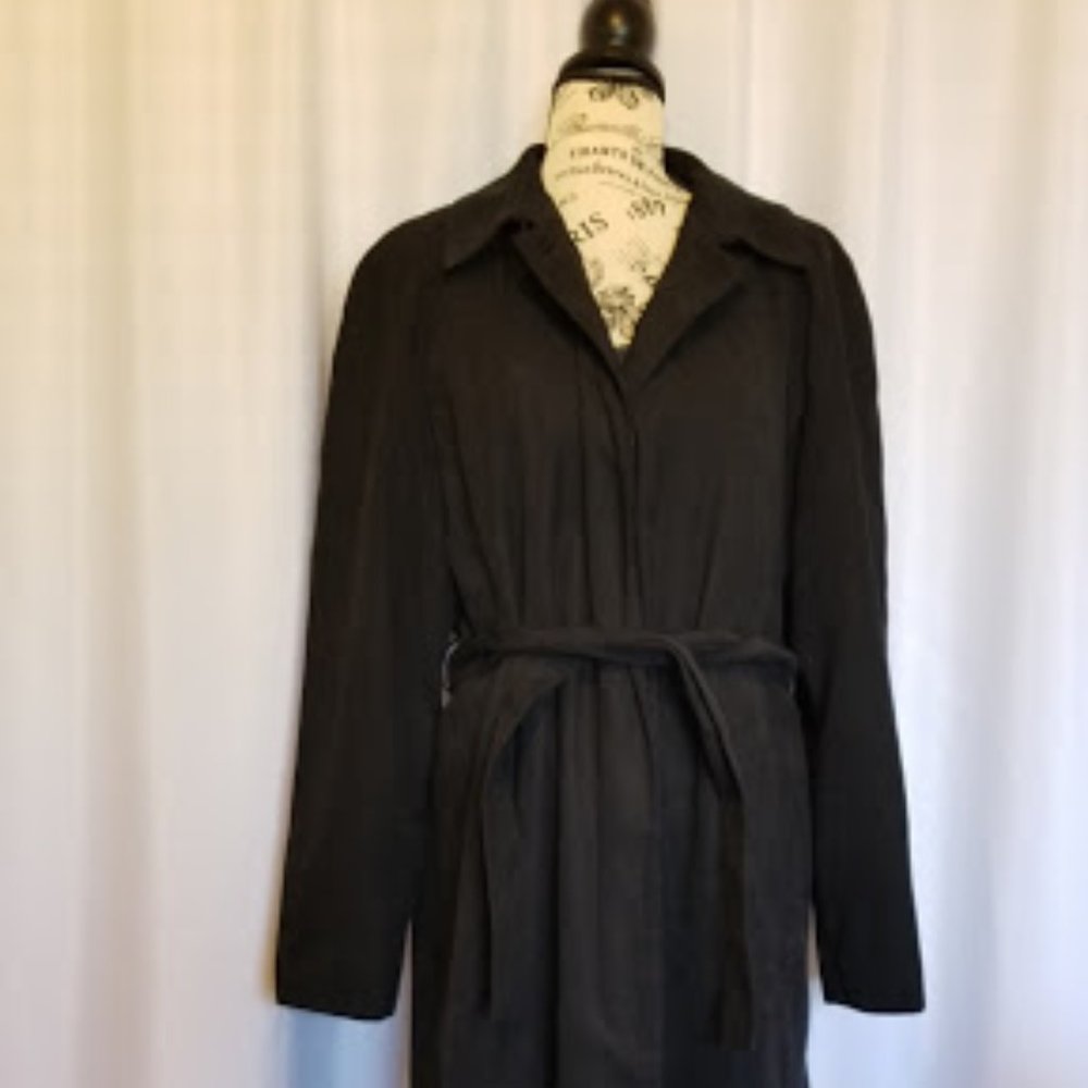 London Fog Men's Long Trench Coat Black